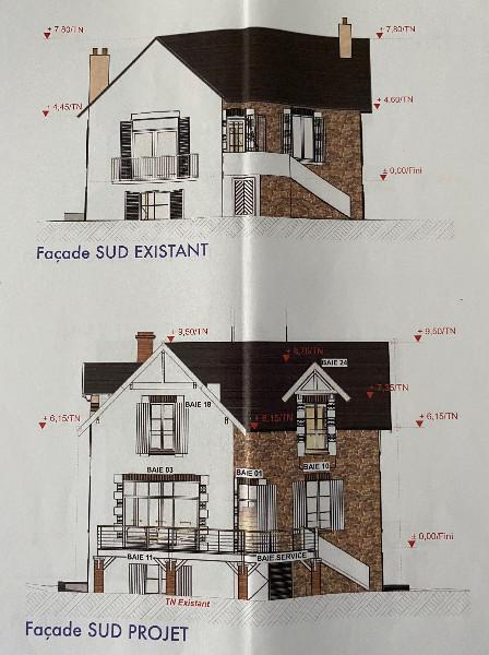 Surélévation d'une maison qui est une villa de la commune de Saint Marc sur Mer