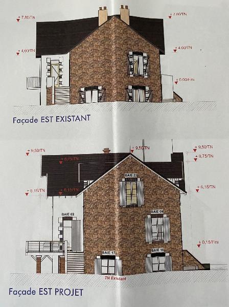 Surélévation d'une maison qui est une villa de la commune de Saint Marc sur Mer